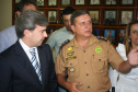 Secretario Reinaldo de Almeida Cesar e coronel Marco Aurélio Paredes Czewomka