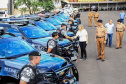 Governadora Cida Borghetti entrega viaturas para 9ª Companhia da Polícia Militar em Maringá, junto com a Comandante-geral da Policia Militar do Paraná, a coronel Audilene Dias Rocha.  -  Maringá, 30/11/2018Foto: Rogério Machado/SECS