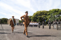 Governador Carlos Massa Ratinho Júnior participa da cerimônia de troca de comando da Polícia Militar do Paraná. O novo camandante-geral é o coronel Péricles de Matos. Ele substitui no cargo a coronel Audilene Dias Rocha.  -  Curitiba, 08/01/2019  -  Foto: José Fernando Ogura/ANPr
