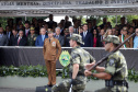 Governador Carlos Massa Ratinho Júnior participa da cerimônia de troca de comando da Polícia Militar do Paraná. O novo camandante-geral é o coronel Péricles de Matos. Ele substitui no cargo a coronel Audilene Dias Rocha.  -  Curitiba, 08/01/2019  -  Foto: José Fernando Ogura/ANPr