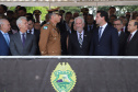 Governador Carlos Massa Ratinho Júnior participa da cerimônia de troca de comando da Polícia Militar do Paraná. O novo camandante-geral é o coronel Péricles de Matos. Ele substitui no cargo a coronel Audilene Dias Rocha.  -  Curitiba, 08/01/2019  -  Foto: José Fernando Ogura/ANPr