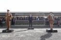 Governador Carlos Massa Ratinho Júnior participa da cerimônia de troca de comando da Polícia Militar do Paraná. O novo camandante-geral é o coronel Péricles de Matos. Ele substitui no cargo a coronel Audilene Dias Rocha.  -  Curitiba, 08/01/2019  -  Foto: Rodrigo Félix Leal