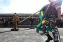 Governador Carlos Massa Ratinho Júnior participa da cerimônia de troca de comando da Polícia Militar do Paraná. O novo camandante-geral é o coronel Péricles de Matos. Ele substitui no cargo a coronel Audilene Dias Rocha.  -  Curitiba, 08/01/2019  -  Foto: Rodrigo Félix Leal