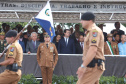 Governador Carlos Massa Ratinho Júnior participa da cerimônia de troca de comando da Polícia Militar do Paraná. O novo camandante-geral é o coronel Péricles de Matos. Ele substitui no cargo a coronel Audilene Dias Rocha.  -  Curitiba, 08/01/2019  -  Foto: Rodrigo Félix Leal