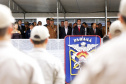 O governador Carlos Massa Ratinho Junior participa da solenidade de troca de comando do Corpo de Bombeiros do Paraná. O coronel Samuel Prestes assume o comando, em substituição ao coronel Antônio Carlos de Morais, que ocupava interinamente o cargo.  -  Curitiba, 21/01/2019  -  Foto: Arnaldo Alves/ANPr