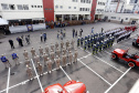 O governador Carlos Massa Ratinho Junior participa da solenidade de troca de comando do Corpo de Bombeiros do Paraná. O coronel Samuel Prestes assume o comando, em substituição ao coronel Antônio Carlos de Morais, que ocupava interinamente o cargo.  -  Curitiba, 21/01/2019  -  Foto: Arnaldo Alves/ANPr