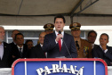 O governador Carlos Massa Ratinho Junior participa da solenidade de troca de comando do Corpo de Bombeiros do Paraná. O coronel Samuel Prestes assume o comando, em substituição ao coronel Antônio Carlos de Morais, que ocupava interinamente o cargo.  -  Curitiba, 21/01/2019  -  Foto: Arnaldo Alves/ANPr