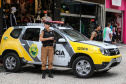 Policiais Militares em ocorrência nesta sexta-feira (8) Dia Internacional da Mulher no centro de Curitiba.   Curitiba, 08/03/2019 -  Foto: Geraldo Bubniak/ANPr