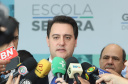 O governador Carlos Massa Ratinho Junior lançou nesta sexta-feira (15) o programa Escola Segura, que prevê uma série de medidas preventivas e protetivas de segurança que serão executadas na rede estadual de ensino. Curitiba,15/03/2019 Foto: Rodrigo Félix Leal/ANPr