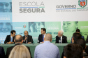 O governador Carlos Massa Ratinho Junior lançou nesta sexta-feira (15) o programa Escola Segura, que prevê uma série de medidas preventivas e protetivas de segurança que serão executadas na rede estadual de ensino. Curitiba,15/03/2019 Foto: Jaelson Lucas / ANPr