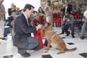 O governador Carlos Massa Ratinho Junior homenageou, nesta segunda-feira (1/4) bombeiros do Estado e profissionais de outras áreas enviados pelo Paraná para apoio aos trabalhos em Brumadinho (MG), após o rompimento da barragem da Mina do Feijão. Curitiba, 01-04-19.Foto: Arnaldo Alves / ANPr.