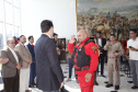 O governador Carlos Massa Ratinho Junior homenageou, nesta segunda-feira (1/4) bombeiros do Estado e profissionais de outras áreas enviados pelo Paraná para apoio aos trabalhos em Brumadinho (MG), após o rompimento da barragem da Mina do Feijão. Curitiba, 01-04-19.Foto: Arnaldo Alves / ANPr.