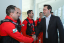 O governador Carlos Massa Ratinho Junior entregou nesta segunda-feira (1º) medalhas de mérito às equipes do Corpo de Bombeiros, Polícia Militar, Polícia Científica e Defesa Civil que ajudaram nas operações de busca e salvamento em Brumadinho, Minas Gerais. - Curitiba, 01-04-19.  -  Foto: Rodrigo Félix Leal/ANPr