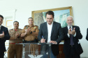 Governador anuncia pagamento das promoções dos praças-militares. -  Curitiba, 15/04/2019  -  Foto: Rodrigo Félix Leal/ANPr