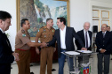 Governador anuncia pagamento das promoções dos praças-militares. -  Curitiba, 15/04/2019  -  Foto de Gilson Abreu ANPr