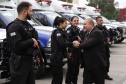 O governador Carlos Massa Ratinho Junior entregou nesta quarta-feira armas, rádios comunicadores e veículos de escolta ao Departamento Penitenciário do Paraná (Depen). O objetivo é equipar e modernizar o sistema prisional do Estado. Curitiba, 08/05/2019. Foto: José Fernando Ogura/ANPr