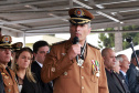 São Jose dos Pinhais, 20 de Maio de 2019. Solenidade alusiva ao Patrono da PMPR. Discurso do Comandante-Geral da PMPR, Cel. Pericles.