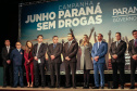 O governador Carlos Massa Ratinho Junior lança nesta terça-feira (04) no  auditório Poty Lazzarotto do Museu Oscar Niemeyer,  a campanha Junho Paraná Sem Drogas. O mês inteiro será dedicado à conscientização e prevenção quanto ao uso de entorpecentes.  Curitiba, 04/06/2019 -Foto: Geraldo Bubniak/ANPr