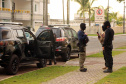 Curitiba, 19 de junho de 2019. PMPR deflagra Operação Corpus Christi e cumpre mandados de prisão, busca e apreensão. Foto: viaturas do BOPE e policiais do serviço de interligência da PMPR.