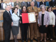 Curitiba, 19 de junho de 2019. Alto Comando da PMPR recebe homenagem na Camera municipal de Curitiba. Foto: Cel Pericles e demais autoridades.
