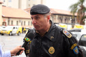 Curitiba, 02 de agosto de 2019.  Polícia Militar deflagra Operação 100 com mais de 500 policiais e 165 viaturas em Curitiba. Foto: Cel. QOPM Péricles de Matos, Comandante-Geral da PMPR, fala a imprensa durante o lançamento da Operação.