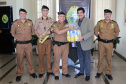 Curitiba, 12-08-2019 Entrega de Leites da Banda da PMPR Foto: entrega dos leites ao Recanto Tarumã.
