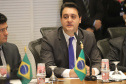 O governador Carlos Massa Ratinho Junior e o ministro da Justiça Sergio Moro, participaram da Encontro do Conselho Nacional de Secretários de Estado da Justiça, Cidadania, Direitos Humanos e Administração Penitenciária, que realiza-se no Palácio Iguaçu. Participaram: os secretários: de Segurança Pública, cel. Romulo Marinho Soares; entre outros.Curitiba, 04-10-19.Foto: Arnaldo Alves / AEN.