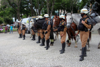 Mais de 300 policiais militares estão nas ruas da região central da Capital pela Operação Saturação