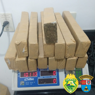  BPRv prende mulher e apreende mais de 10 quilos de maconha no Noroeste do estado 