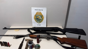PMPR prende suspeito de ameaçar mulher e apreende armas e munições em Santa Cecília