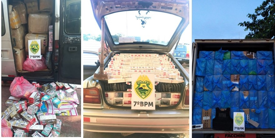 PM apreende 22 veículos com objetos contrabandeados