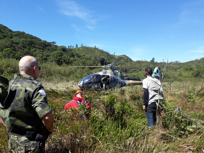 Polícia Ambiental localiza dois homens perdidos em Tijucas do Sul, na RMC