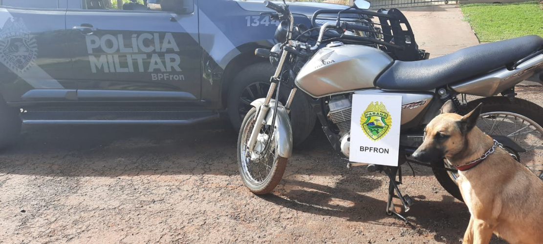 Durante Operação Hórus, Batalhão de Fronteira recupera motocicleta furtada no dia anterior