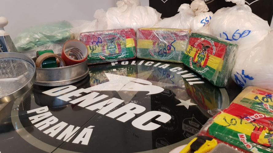 Polícia Civil apreende 25 quilos de cocaína e prende trio suspeito de tráfico de drogas em Londrina