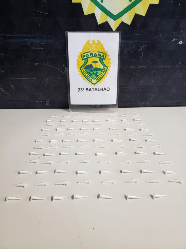 Na Capital do estado, PM prende homem e apreende 95 pinos de cocaína durante patrulhamento de rotina