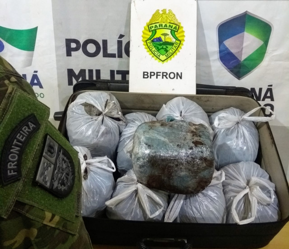 BPFron apreende mais de nove quilos de skunk, no Oeste do estado, e evita que droga chegue à Curitiba