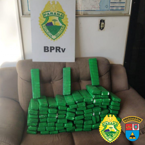 Policiais militares apreendem 42 quilos de maconha ao abordar carro no Noroeste do estado