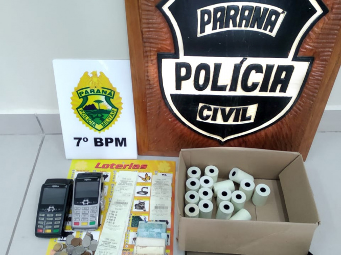 PCPR apreende materiais e dinheiro de jogo do azar em Cidade Gaúcha
