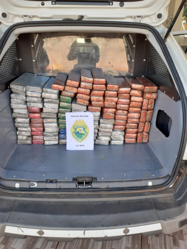 PM recebe denúncia e apreende 134 quilos de maconha em Nova Tebas, no Centro-Sul do estado