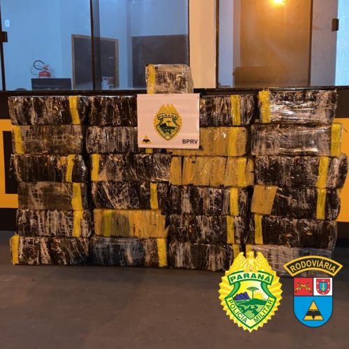 Quase meia tonelada de maconha é apreendida pelo BPRv no Sudoeste do estado