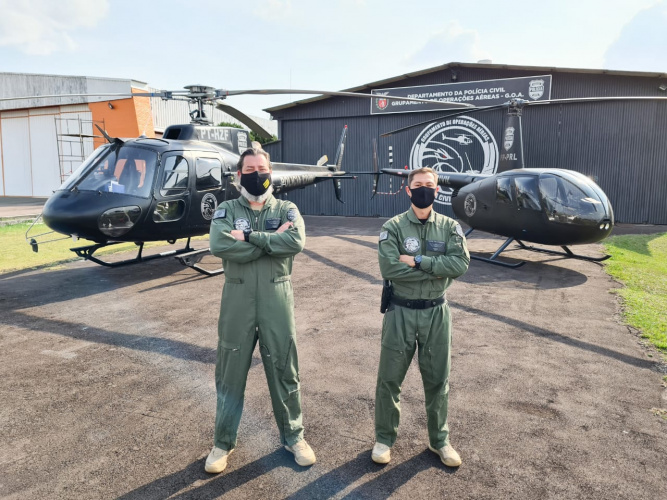 Polícia Civil ascende dois copilotos a comandantes de helicópteros