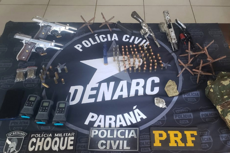 Em operação conjunta, polícias Civil, Militar e PRF prendem três pessoas no oeste do Paraná