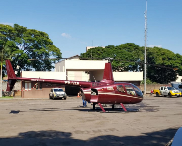 PM prende piloto de helicóptero carregado com droga em Barbosa Ferraz (PR)