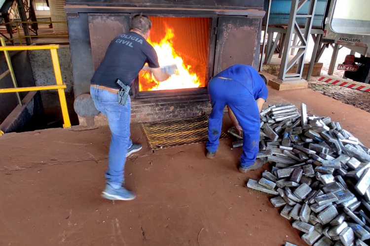 PCPR incinera 4,8 toneladas de drogas em Santa Terezinha do Itaipu