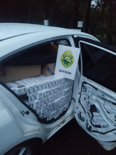Equipe de Operações com Cães do BPFron localiza 1 mil pacotes de cigarros contrabandeados em Cascavel (PR)