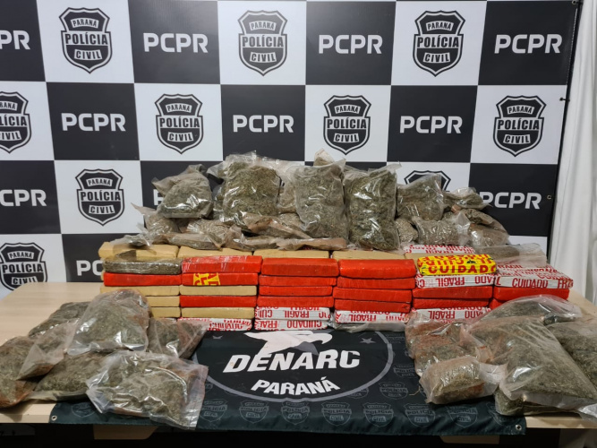 PCPR apreende mais de 100 quilos de drogas em Marechal Cândido Rondon
