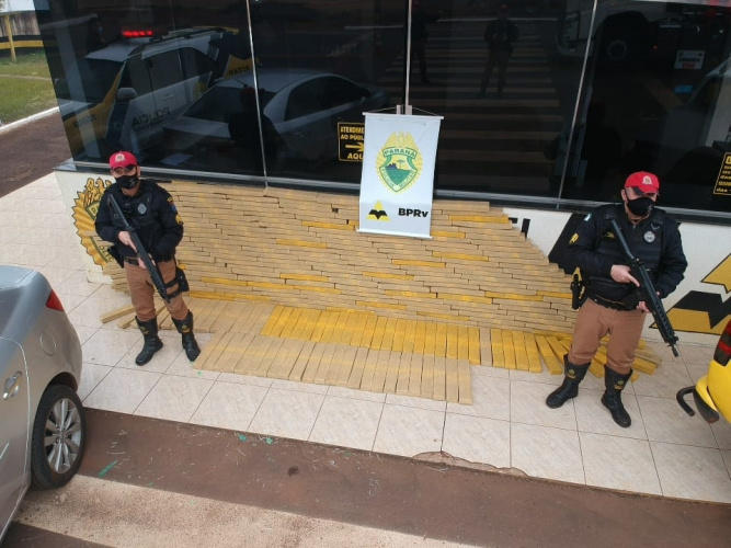 Mais de meia tonelada de maconha é apreendida pelo BPRv no Centro Sul do estado