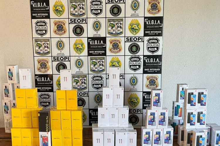 PM apreende equipamentos eletrônicos, pneus, drogas e cigarros em seis ações distintas