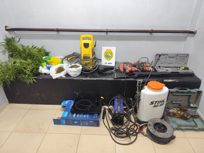 PMPR apreende drogas e munições após atender ocorrência de lesão corporal em Guarapuava