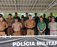  No Dia da Bandeira, PM faz cerimônia com a incineração da Bandeira Nacional em São José dos Pinhais 